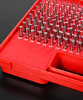 Pro Grade Pin Gauge Set M1 0.061-0.250 Inches, 190-Piece Class ZZ Steel Pin Gauges With Storage Case, Ultra Precise Measurement Tools With Tight Tolerances 0.0000 To -0.0002, HRC 60-62, steel pins in red case