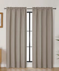Stone Curtains Two Panel Set For Living Room, Semi Sheer Light Filtering Drapes, 40 Inch Wide By 78 Inch Long Per Panel, Dual Rod Pocket