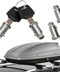 4 Pack Replacement Lock Cores For One Key System Lock Cylinders on roof rack with keys