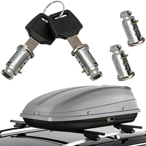 4 Pack Replacement Lock Cores For One Key System Lock Cylinders on roof rack with keys