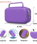 Purple Portable Nebulizer Case On The Go For Handheld Inhalers And Spacers Travel Organizer dimensions and durability