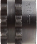 Heavy Duty Double Roller Chain Sprocket With Type B Hub Featuring 15 Teeth 5/8 Inch Pitch For 50 Series Chains Hardened Steel Construction Offers Rock Solid Setup With Reboreable 0.75 Inch Bore built tough shown from side angle.