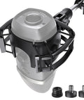 Shock Mount For Yeti X Microphone With 2026 Anti Vibration Suspension Clip And Cantilever Stand Adapter, close-up view with adapters
