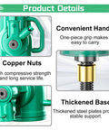 Detailed view of Heavy Duty Bottle Screw Jack For Floor Leveling And Auto Maintenance showing convenient handle, copper nuts, and thickened base.