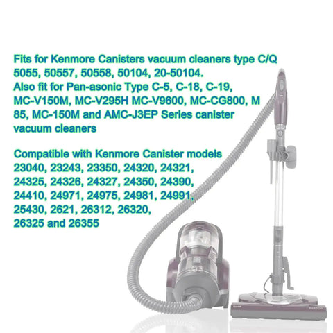8 Pack Style C And Q Canister Vacuum Bags Replacement For Kenmore 50104 5055 5057 50558 Type C 5 Vacuums Drop In compatible list