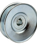 Single Groove V Belt Pulley For A B 5L 4L Belts Carbon Steel Motor Pulley Three Inch Outside Diameter One Half Inch Bore Zinc Plated Durable Pulley With Keyseat And Hardware