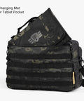 Deuce 4th Gen Tactical Diaper Bag For Dads With Included Changing Mat And Stroller Straps Water Resistant 600D Polyester