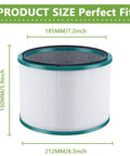 2 Pack Air Purifier Filter Replacements With High Efficiency Activated Carbon And 3-Layer True HEPA, size dimensions shown.