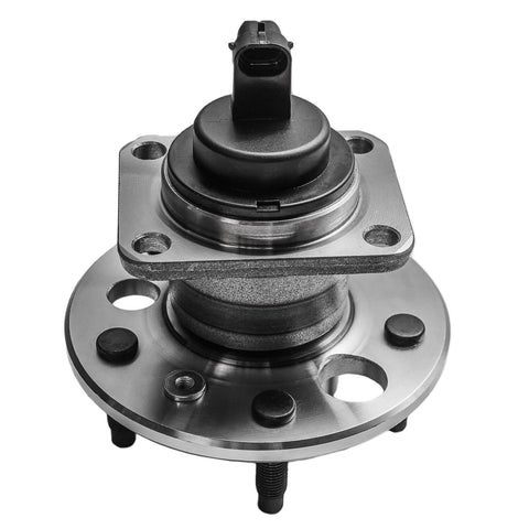 Pair Rear Wheel Hub Bearing Assemblies Replacement for Chevy Malibu, Pontiac Grand Am, featuring 5 lugs and ABS sensor cap