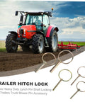 Beefy Heavy Duty Lynch Pin Fastener Set For Trailers Trucks And Mowers shown with tractor and plow on farmland
