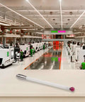 Front view of ArtHoval 4-pack CMM touch probe stylus with ceramic stem and Ø6mm ball tip
