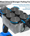 Liuyunfei 21V Cordless Electric Fish Tape Wire Puller With Brushless Motor and Six durable rubber wheels for smooth cable feeding.