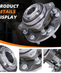 2WD Front Wheel Bearing Hub Assembly Fits Toyota 4Runner 2003 To 2019, FJ Cruiser 2007 To 2009, And Toyota Tacoma 2005 To 2019, Two Pack 950004 Wheel Bearing Hub Direct Fit Replacement For Easy Install, showcasing detailed components and design in close-up views.
