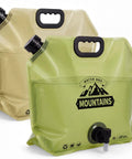 Two Pack Collapsible Water Jug For Camping And Hiking, 2 Gallon Leakproof Water Container With Spout