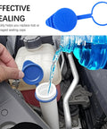 Windshield Washer Fluid Cap Replacement For Ford Focus 2012-2018, OEM KT1Z17632A CP9Z-17A605-A being installed on reservoir