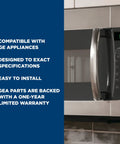 Stainless Steel Door Handle OEM Authorized Replacement Part For Appliances Compatible With WB15X21101 Models on microwave
