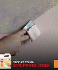 Citrus Paint Stripper Gel For Wood And Metal Surfaces Quick Acting One Application Formula used to remove paint from a wall.