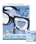 Front view of Amazon Lens Anti-Fog Wipes box, 200 pcs, moistened wipes for glasses