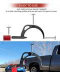 Universal Transmission Holding Fixture With Base For Rebuilding GM Transmissions 375 400 425 475 700-R4 4L60E 4L80E And Related Models Built Tough Transmission Holder Stand, shown mounted outdoors on a truck bed for demonstration.
