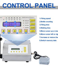 Control panel of Commercial Grade Digital Liquid Filling Machine And Precision Bottle Pump With Sharp Digital Readout for easy operation.
