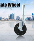 Spring Loaded Gate Wheel Caster For Farm Gates Heavy Duty 5 Inch Aluminum Wheel With Damping No More Gate Drag