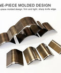 Ten Piece Leather Corner Punch Set With High Carbon Steel Edge Cutters showing one-piece molded design for DIY leather crafts.