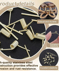 Hair Claw Clip Spring Replacement Kit 40 Sets Of Gold Torsion Springs With Screws DIY Repair And Craft Gear Details