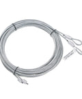 2 Pack 15.6 Ft Garage Door Cables 3 mm Diameter Torsion Spring Wire Galvanized Steel For 14 Ft Garage Doors Heavy Duty Construction Smooth Operation And Long Lasting Performance shown coiled