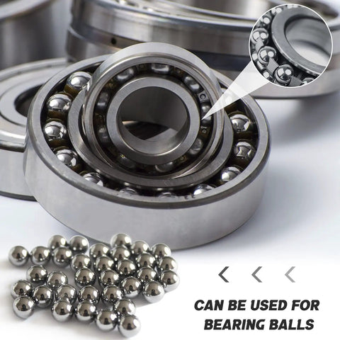 10 Piece Half Inch Steel Bearing Balls Kit For Precision Bearings 12.7mm Chrome Steel Balls Hardened Chrome Alloy Wear Resistant Set For Machinery RC Cars DIY Projects Great For Small Bearings And Precision Work. chrome steel bearing balls in a bearing assembly