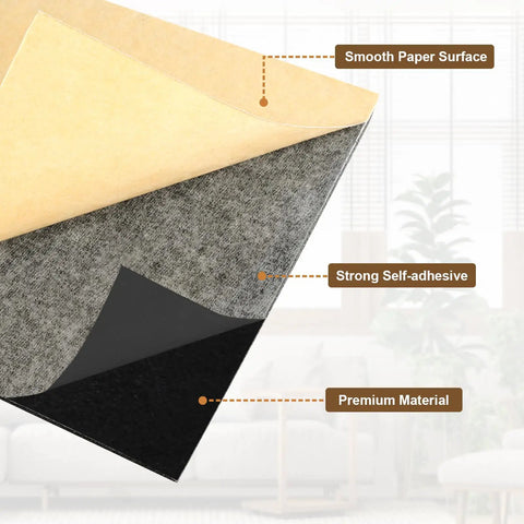 Close-up of Six Pack Adhesive Neoprene Foam Sheets One Eighth Inch Thick Twelve By Eight Inch showing smooth surface and strong adhesive backing.