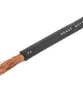 4 Gauge Premium Extra Flexible Welding Cable 600 Volt Black 20 Feet Made In USA, copper core, durable black insulation shown