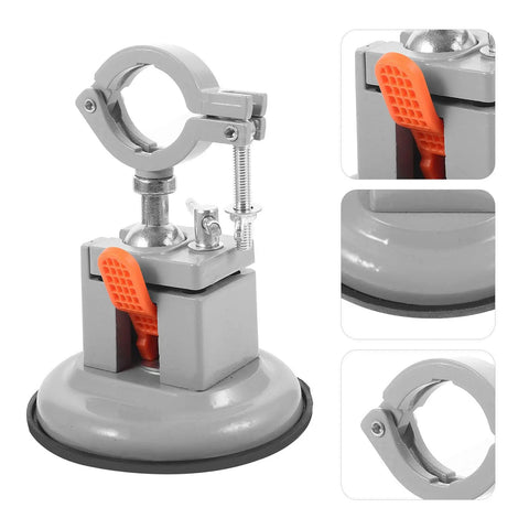 Top-Tier Vaguelly Portable Metal Bench Vise With Suction Cup Base For Super Secure Grip, 360 Degree Rotation Mini Table Clamp side view