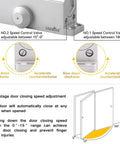Illustration showing speed control valves on Heavy Duty Automatic Door Closer With Spring Hydraulic Action, Aluminum Alloy Body.