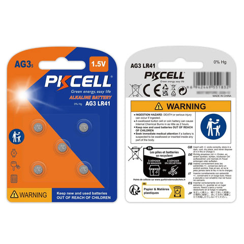 Rock Solid AG3 LR41 392 Button Battery Delivers Dead Reliable 1.5V Alkaline Power That Runs Smooth Across Thermometers And Devices With A Straight Up Leak Proof Build And Three Year Shelf Life Five Pack in blister packaging.
