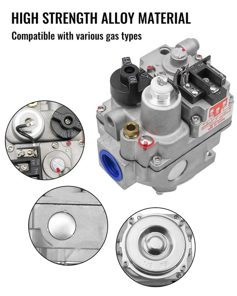 Gas Valve 720000 BTU H High Flow Furnace Valve Replacement For 700 Series Compatible With Natural Gas LPG Mixed Fuels