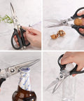 Heavy-Duty 9-Inch Come-Apart Kitchen Shears With Guard For Everyday Food Prep No-Nonsense Tough-As-Nails Scissors That Slice Poultry, Herbs, Veggies, Packaging And Twine, Easy Cleaning Break-Apart Blades For Quick Cleanup, 420 stainless steel