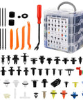 1365Pcs Car Push Retainer Clips Kit Nylon Fasteners Set with storage box, tools, and various clip sizes for universal car fit