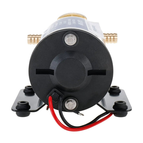 Drop Straight In With This Built Tough Self Priming 12 Volt Oil Scavenge Gear Pump rear view with bronze body and wiring.
