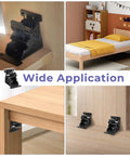 Hefty Duty Folding Brackets Kit Featuring Auto Self Locking Hinges And Forty Screws In Every Four Pack for various furniture applications.