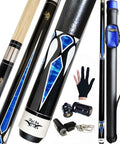 58 Inch Grade A Canadian Maple Pool Cue Featuring 13mm Tip And Adjustable Weight with travel case and accessories.