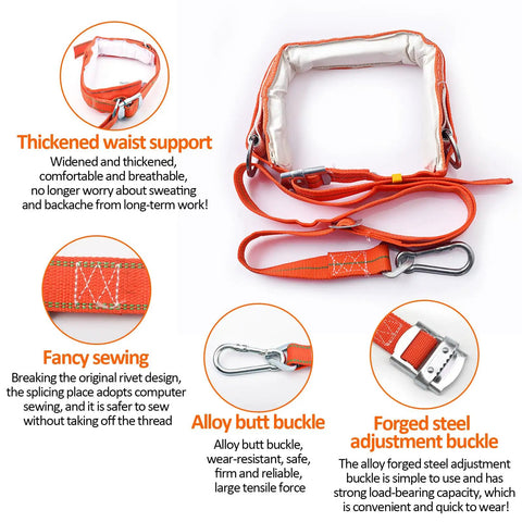 Tree Climbing Spikes With Pro Arborist Gear Kit Including 10m Nylon Rope, Safety Belt, Scissors And Saws, Leather Protective Gear