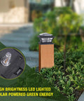 Solar Post Cap Lights For Wooden Posts 4x4 Fence Posts 6 Pack Outdoor Garden Pathway Lamps With Easy Install No Hassle