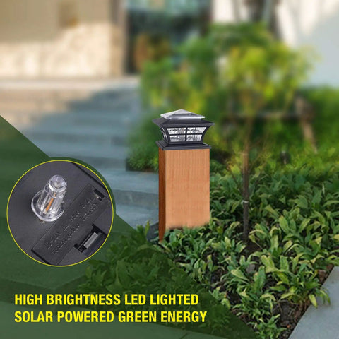 Solar Post Cap Lights For Wooden Posts 4x4 Fence Posts 6 Pack Outdoor Garden Pathway Lamps With Easy Install No Hassle