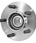 Front Wheel Bearing And Hub Assembly Fits 1999 To 2001 Ford F150 Ranger Four Wheel Drive With Five Stud Pattern, showcasing a steel hub with five studs.