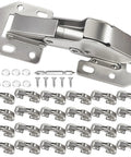 24 Pack Hidden Hinges Soft Close Surface Mount Concealed Cabinet Hinges For Frameless Kitchen Cabinets No Pre Drill Holes Easy Install