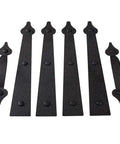 Heavy Duty Decorative Garage Door Hardware Kit Featuring Tough As Nails Steel Handles And Silent Damping Hinges That Glide Smooth As Silk For Cabinets Or Doors, black steel decorative hinges.