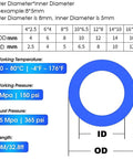 Heavy Duty Clear Polyurethane Pneumatic Hose For Air Compressors And Power Tools 100 Meter Spool showing dimensions and specifications.