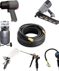 Three Eighths Inch Hybrid Air Hose 50 Foot Heavy Duty Air Compressor Hose With Kink Resistant Design All Weather Flex