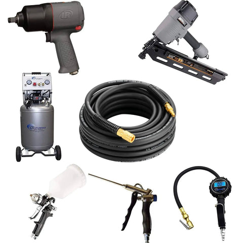 Three Eighths Inch Hybrid Air Hose 50 Foot Heavy Duty Air Compressor Hose With Kink Resistant Design All Weather Flex