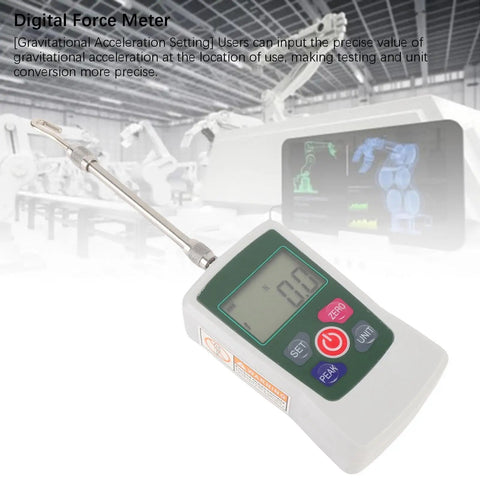 Portable 100n Push Pull Force Meter With Backlit Screen And Auto Shutdown All Around Digital Force Tester For Precise Tension And Compression Easy Readout For Lab And Field Testing, handheld